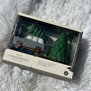 🩶5/$30 Target Threshold Salt and Pepper Shaker Set Christmas Tree and Car NEW